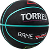Мяч баск. TORRES Game Over B023117, р.7, резина, нейлон. корд, бут. кам., черный